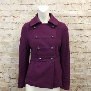 H&M Purple  Wool Peacoat